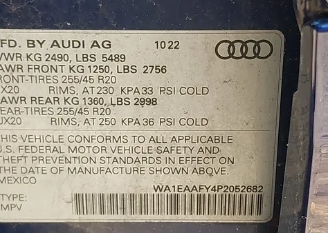 WA1EAAFY4P2052682